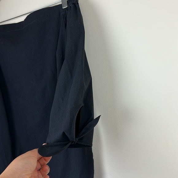 Boston Proper Woman’s Top XS Off the Shoulder 3/4 Sleeve Tie Bottom Slit Side - Picture 2 of 7
